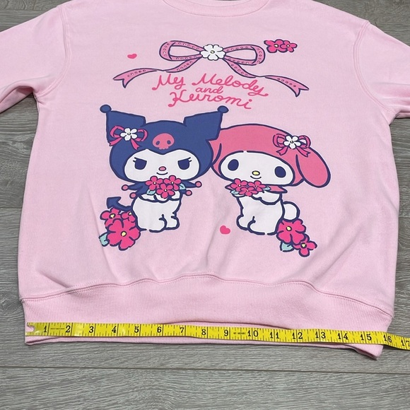 NWOT Sanrio My Melody and Kuromi Graphic Crewneck Sweatshirt Embellished S - Picture 8 of 16
